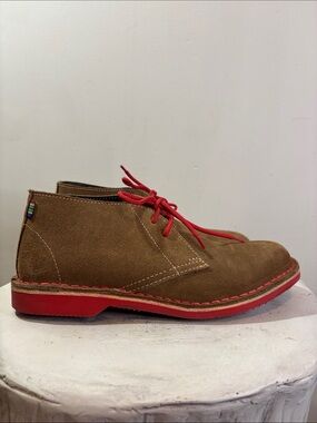 Veldskoen Heritage Pinotage Red Sole Red Laces Suede Leather Chukka Boot US 8